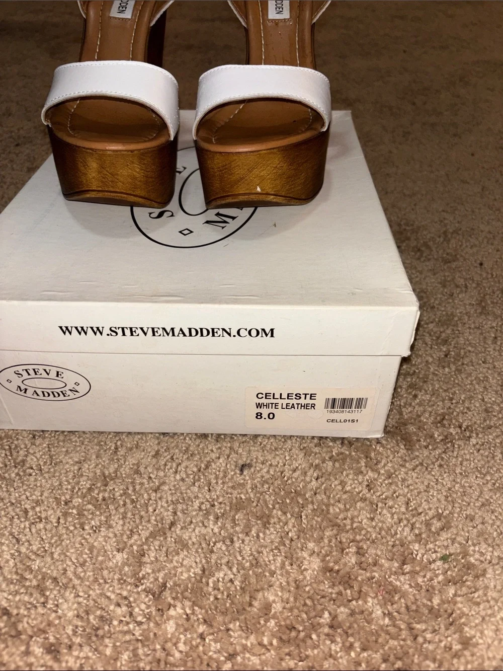 Steve Madden white leather